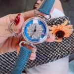 Perfect Replica Chopard Diamond Bezel Blue Dial 35mm Women's Watch